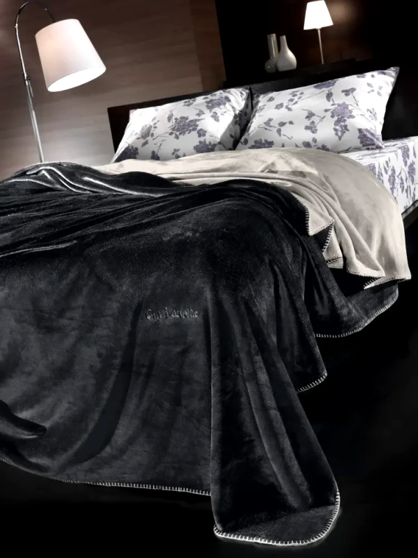Guy Laroche Σετ Κουβέρτα Μονή 2 Τεμαχίων Guy Laroche Velvet Anthracite 160x220