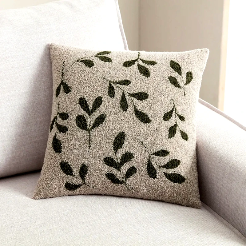 Gofis Home Μαξιλαροθήκη Διακόσμησης Gofis Home Herbal Μπεζ/Pine Green 705/06 43x43