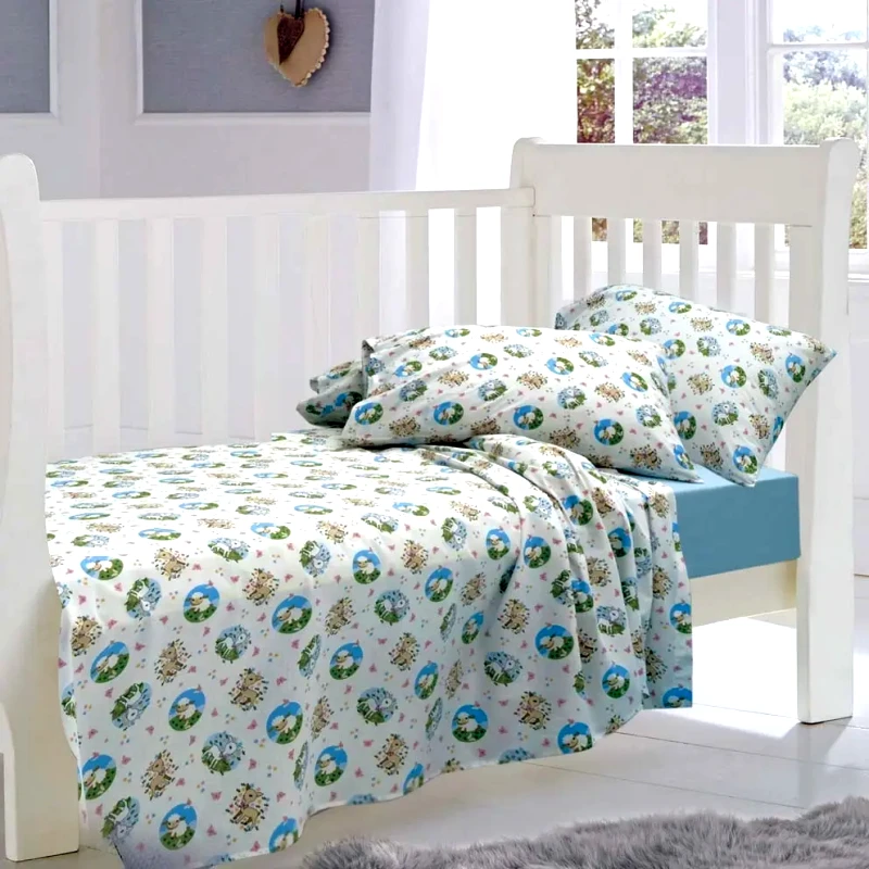 Sb Home Σετ Σεντόνια Λίκνου Sb Home Elvin Blue 80x110