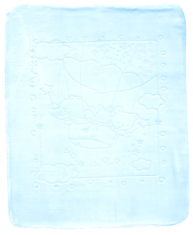 Morven Κουβέρτα Βελουτέ Ανάγλυφη Κούνιας Morven Baloon 2 Ply 1870 Σιέλ 110x140