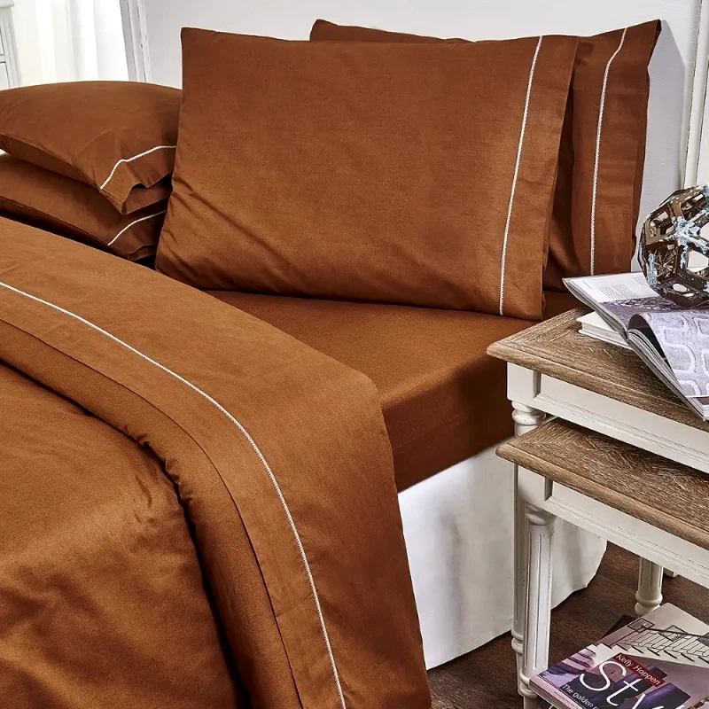 19V69 Σετ Σεντόνια Μονά 3 Τεμαχίων 19V69 Arcobaleno Bello Chocolate 175x270