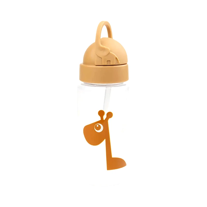 Done By Deer Πλαστικό Παγούρι με Καλαμάκι Done By Deer Raffi Mustard 350ml BR76442