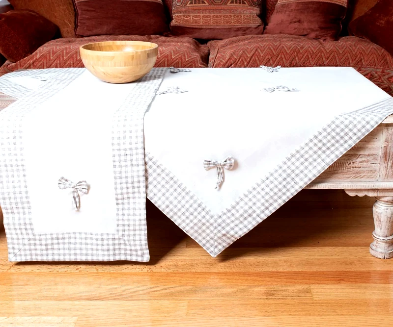 Silk Fashion Τραπεζομάντηλο Silk Fashion Bow Ivory/Μπεζ 140x180