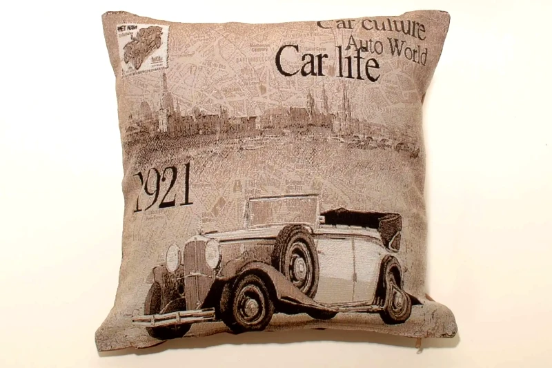 Μαξιλαροθήκη Διακόσμησης Silk Fashion Cars 2 Brown 45x45 φωτογραφία