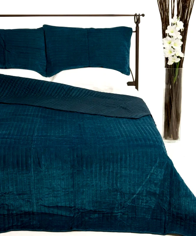 Silk Fashion Σετ Κουβερλί Υπέρδιπλο Silk Fashion Velvet Ράφ 220x240
