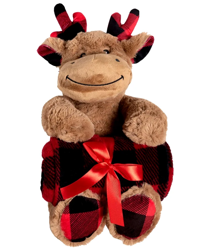 Silk Fashion Σετ Βρεφική Κουβέρτα και Κουκλάκι Silk Fashion Ταρανδάκι 80x120