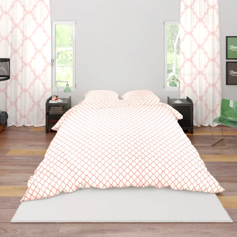 Dimcol Παπλωματοθήκη Μονή Dimcol Windows 161 White-Coral 160x240