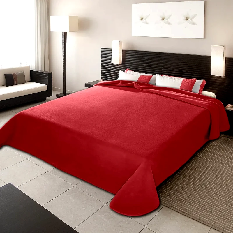 Belpla Κουβέρτα Ισπανίας Μονη 160X220 Belpla Ster Plain Red(34)