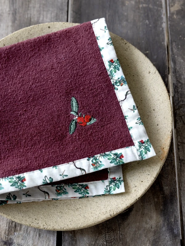 Nima Πετσέτα Κουζίνας Nima Cranberry Love 40x40