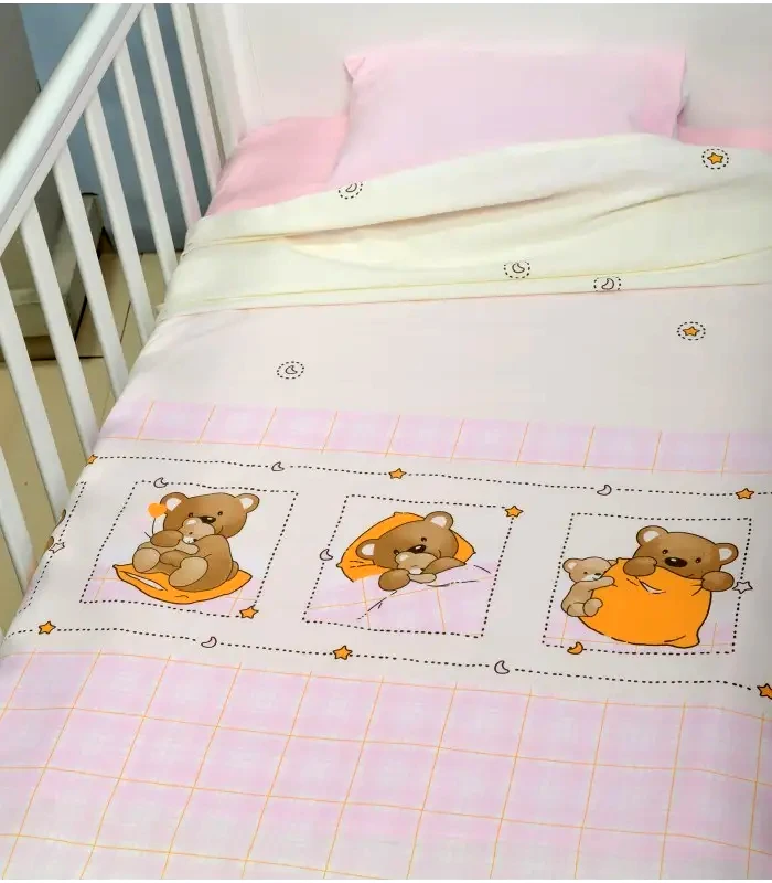 Baby Oliver Baby Oliver Des -161 Σεντόνια Κούνιας Εμπριμέ Σετ 3 Τμx 110X160 & 30X40