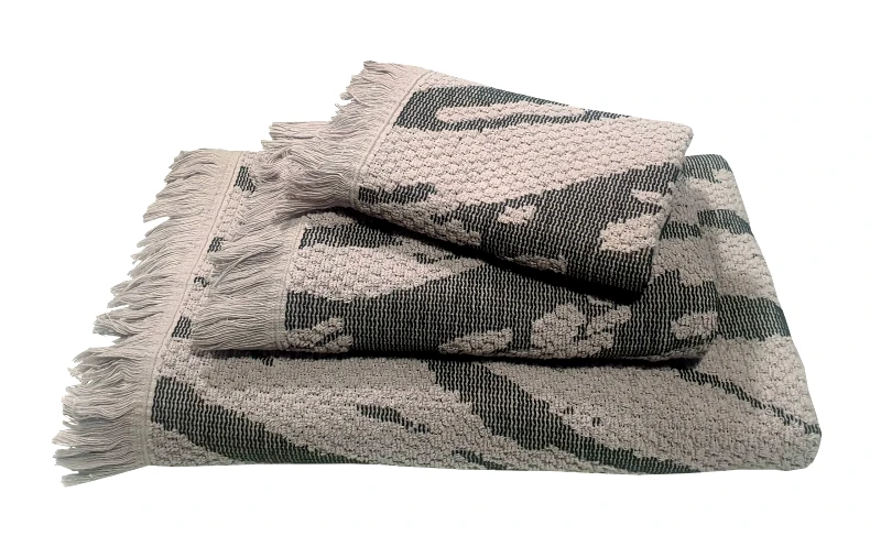 Le Blanc Πετσέτα Le Blanc Πεννιέ Ζακάρ 525gr/m2 NAXOS Grey Προσώπου 50x90