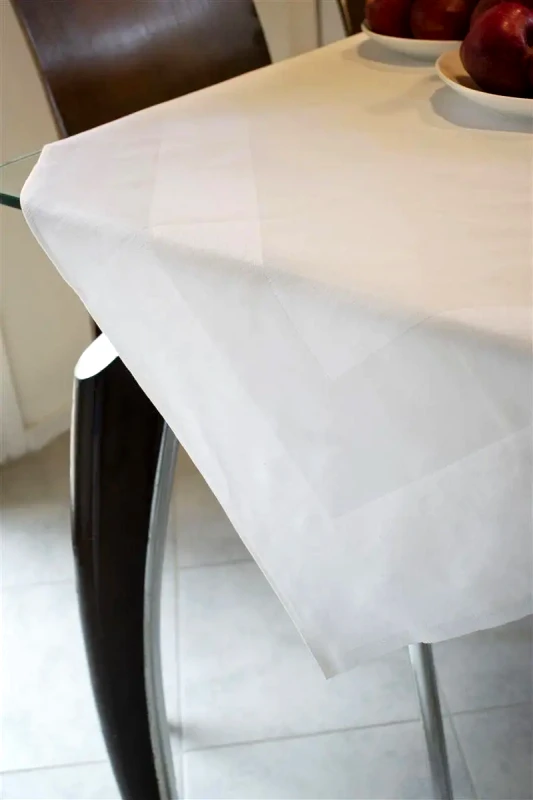 Dimcol Ναπερόν Τραπεζίου Dimcol Tigris 100X100 White 100% Cotton