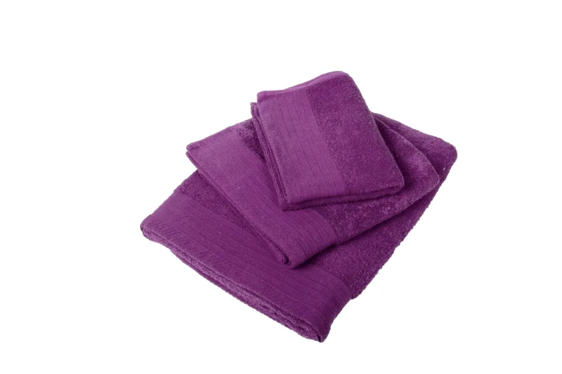 Dimcol Σετ Πετσέτες 3 Τεμαχίων Dimcol Πενιέ 500 Σκούρο Μωβ