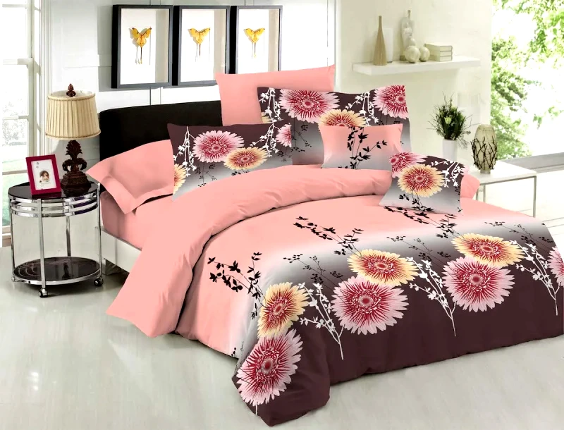 Le Blanc Σετ Πάπλωμα Le Blanc Premium Cotton 100% Chrysanthemum Peach Μονό 160x240