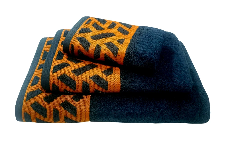 Le Blanc Πετσέτα Le Blanc Πεννιέ Ζακάρ 550gr/m2 MYKONOS Blue Προσώπου 50x90