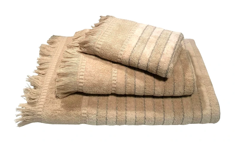 Le Blanc Πετσέτα Le Blanc Πεννιέ Ζακάρ 550gr/m2 PAROS Beige Προσώπου 50x90