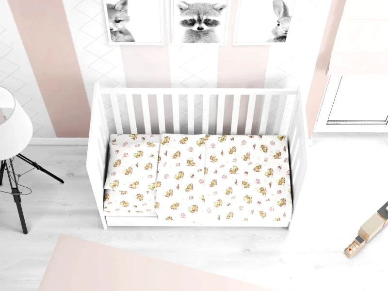 Dimcol Σεντόνι Κούνιας Φανελένιο με Λάστιχο Dimcol Baby 03 70x140+15