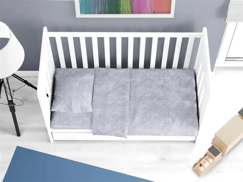 Dimcol Σετ Σεντόνια Κούνιας 3 Τεμαχίων Dimcol Shadow 621 120x160 Light Grey