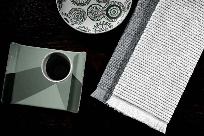 Guy Laroche Σετ Πετσέτες Κουζίνας 2 Τεμαχίων Guy Laroche Tissus Silver 40x60