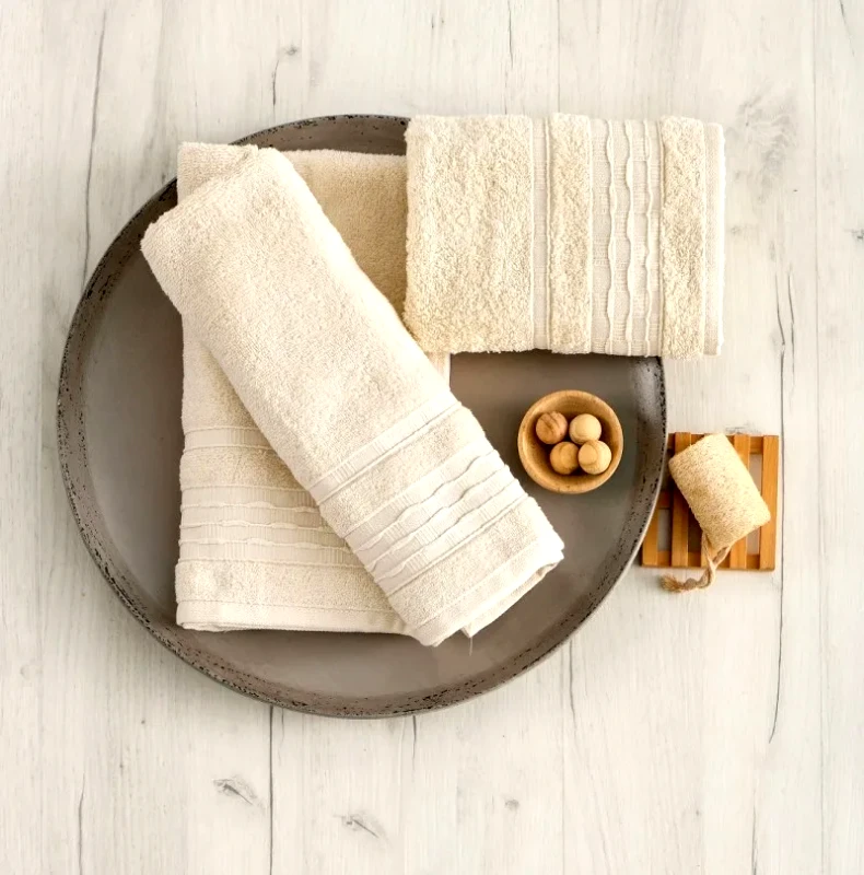 Sb Home Πετσέτα Προσώπου Sb Home Evelyn Cream 50x90