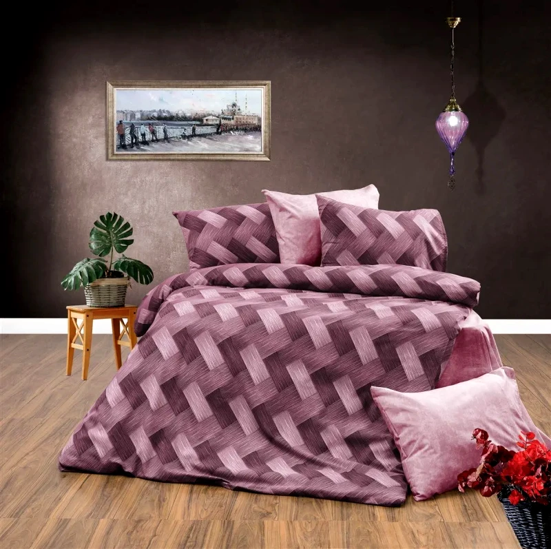 Dimcol Σετ Σεντόνια King Size 4 Τεμαχίων Dimcol τεμ Αλκμήνη 453 240X270 Mauve