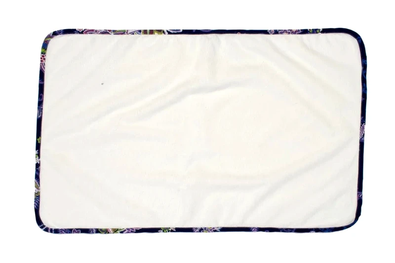 Dimcol Σελτεδάκι Αδιάβροχο Dimcol 158 Floral 67X90 Λευκό/Μπλε