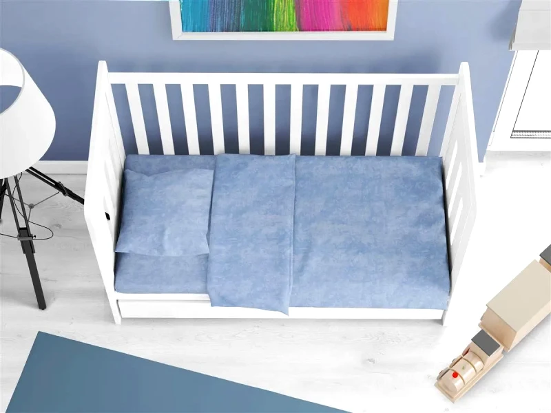 Dimcol Κατωσέντονο Κούνιας Με Λάστιχο Dimcol Shadow 614 Sky Blue 70x140+15