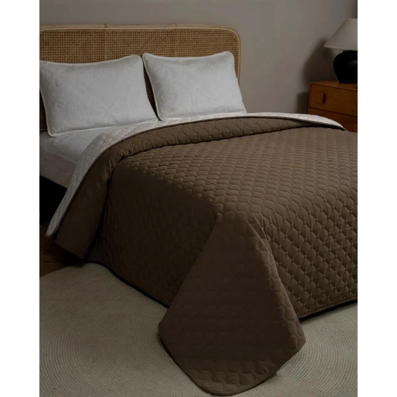 Adam Home Κουβερλι Chenille Υπερδιπλο Adam Home 220x240 Mistral Camel