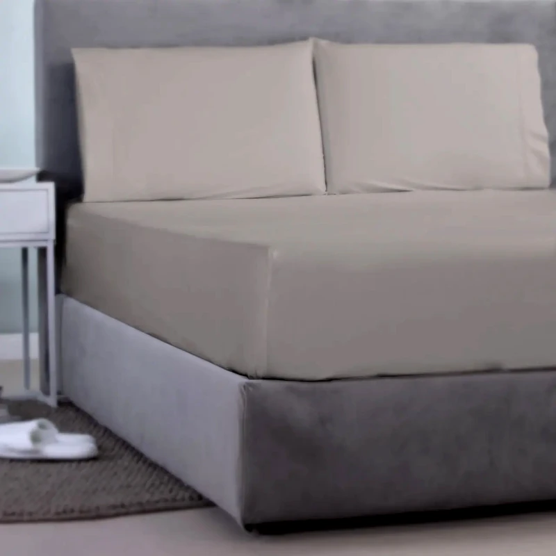 Aslanis Home Σεντόνι Υπέρδιπλο με Λάστιχο Aslanis Home Γκρι Σκουρο 160x200+35
