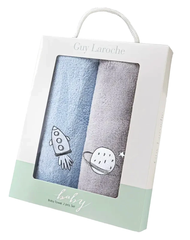 Guy Laroche Bebe Σετ Βρεφικές Πετσέτες 2 Τεμαχίων Guy Laroche Baby Towels Boy Set 2 35x50
