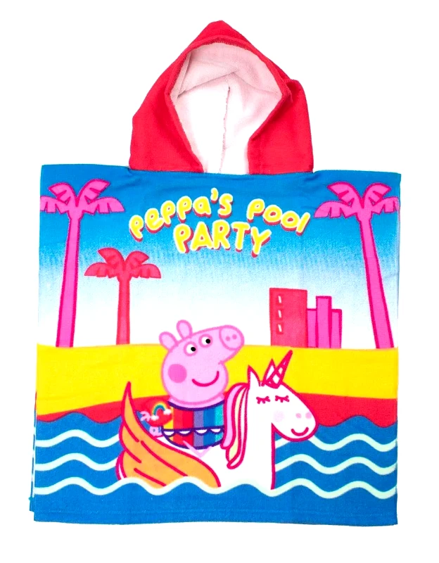Dimcol Πόντσο Θαλάσσης Quick Dry Hasbro Peppa Pig 32 50x100 Pink