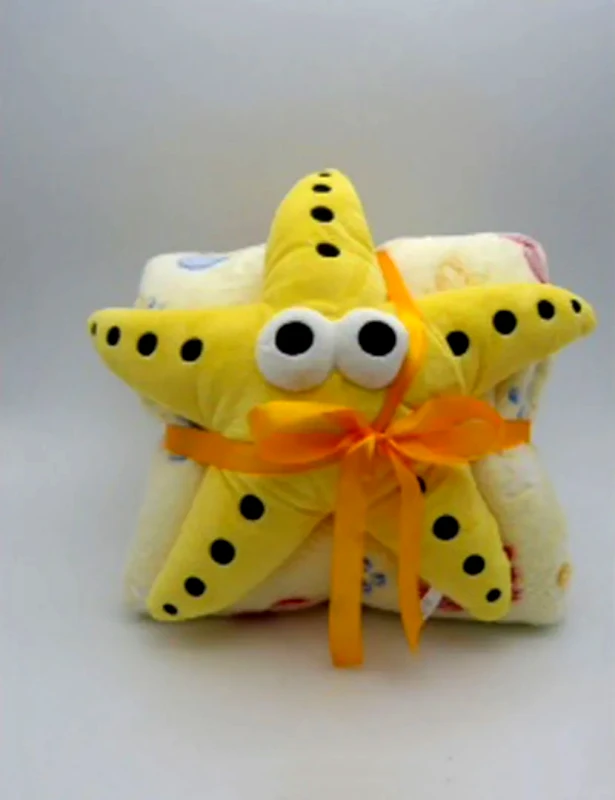 Silk Fashion Σετ Βρεφική Κουβέρτα και Κουκλάκι Silk Fashion Αστερίας 120x190