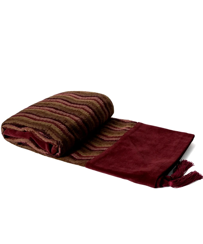 Silk Fashion Ριχτάρι Πολυθρόνας Silk Fashion 602 Κύμα Μπορντώ 150x180