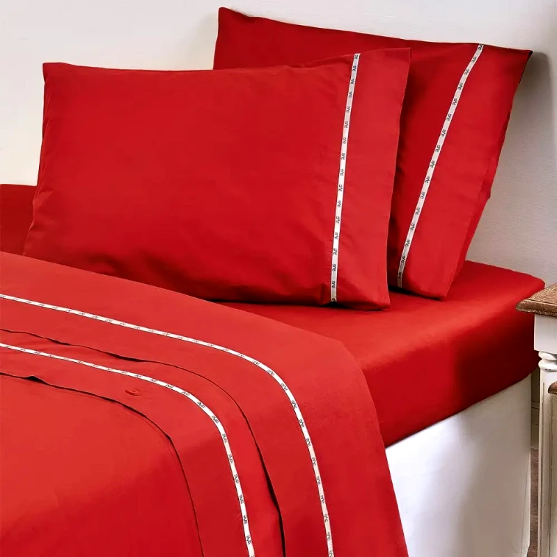 19V69 Σετ Μαξιλαροθήκες 2 Τεμαχίων 19V69 Colori Red 50x70