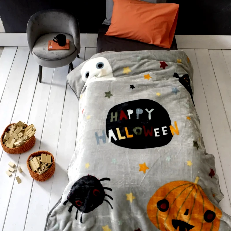 Nima Παιδική Κουβέρτα Βελουτέ Μονή Nima Happy Halloween 160x220