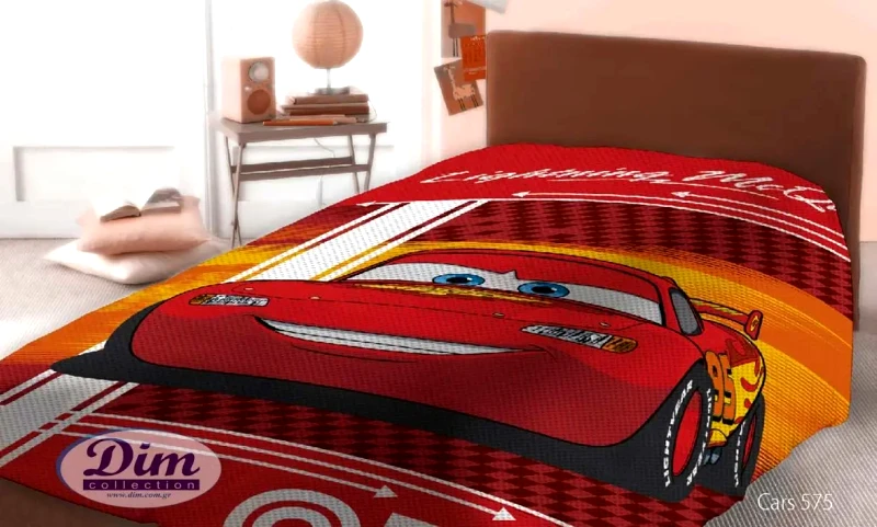 Dimcol Κουβέρτα Πικέ Μονή Dimcol Disney Cars 575 Digital Print 160x240