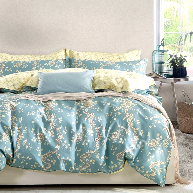 Aslanis Home Σετ Σεντόνια Υπέρδιπλα 4 Τεμαχίων Aslanis Home Lithaia Κιτρινο 235x270