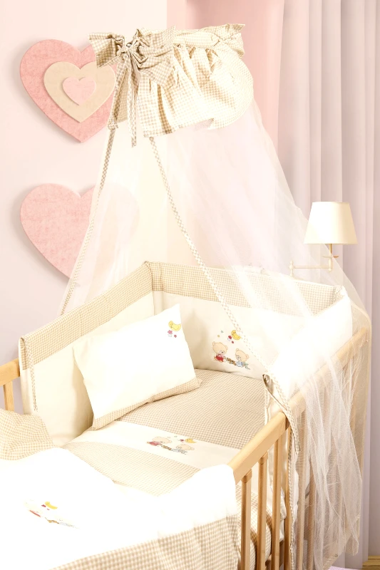 Dimcol Πάπλωμα Κούνιας Dimcol Happy Bears 22 Εκρού/Μπεζ 100x140