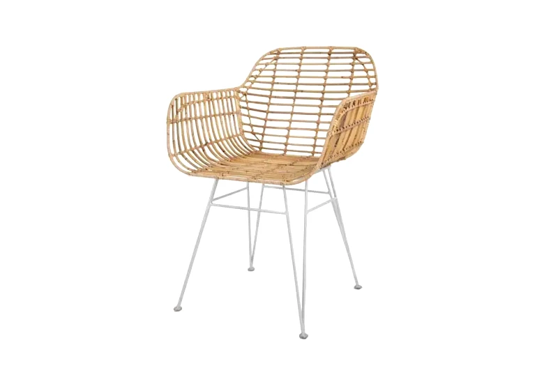 SOULWORKS Καρέκλα Τραπεζαρίας με μπράτσα Marea White legs (57x60x82) Soulworks 0300088