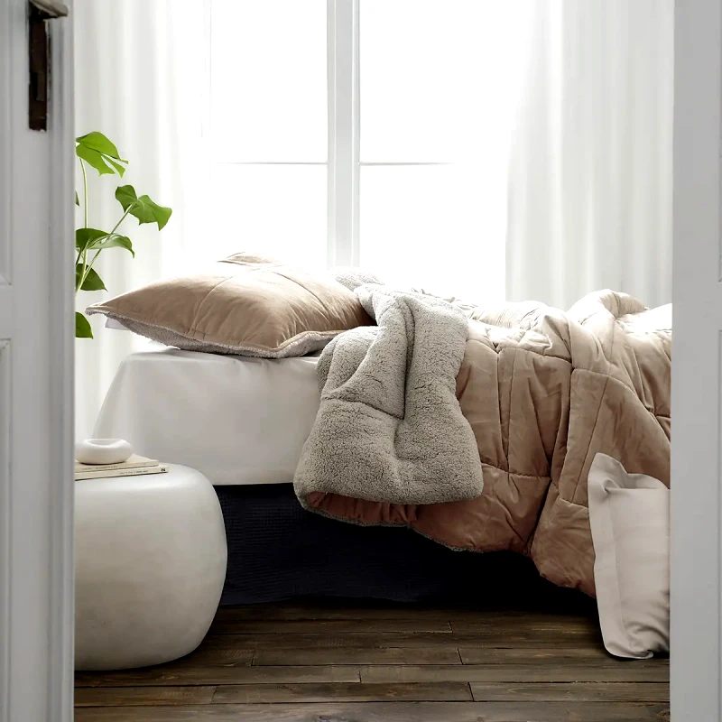Gofis Home Κουβερτοπάπλωμα Υπέρδιπλο με Γούνα Gofis Home Teddy Pearl Salmon 407/23 235x245
