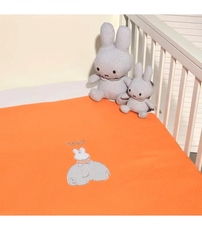 Baby Oliver Miffy Des.13 Πικέ Αγκαλιάς Πορτοκαλί 80X100
