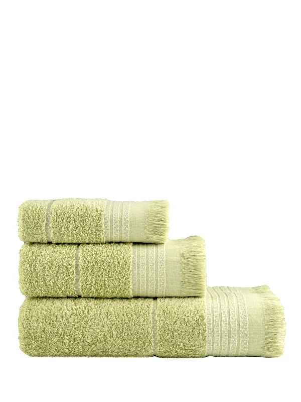 Nima Σετ Πετσέτες 3 Τεμαχίων Nima Plush Olive Green 30x50,50x90,70x140