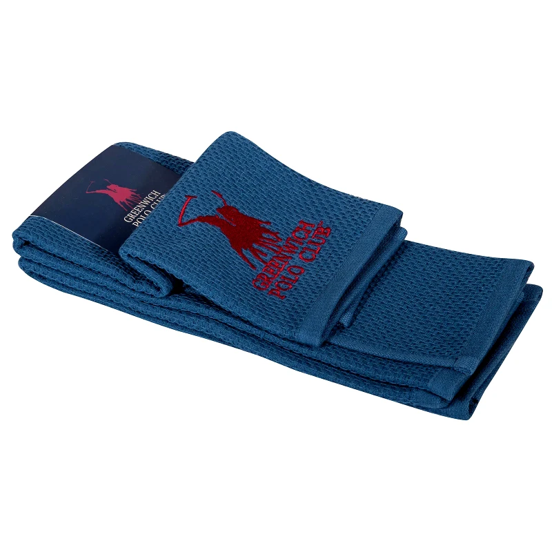 Greenwich Polo Club Σετ Ποτηρόπανα 2 Τεμαχίων Greenwich Polo Club 2801 Blue 40x60