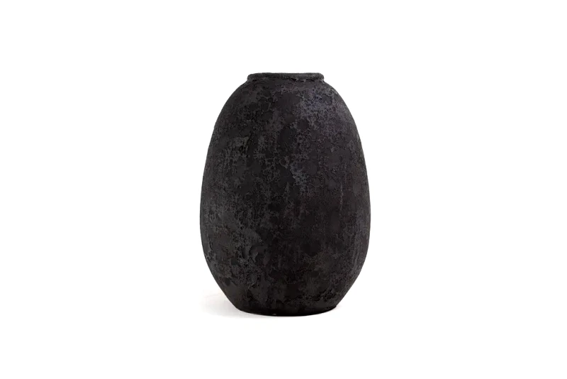 SOULWORKS Κεραμικό Διακοσμητικό Βάζο Siso Nic Black Spot Gray Medium (24x24x36) Soulworks 0630059