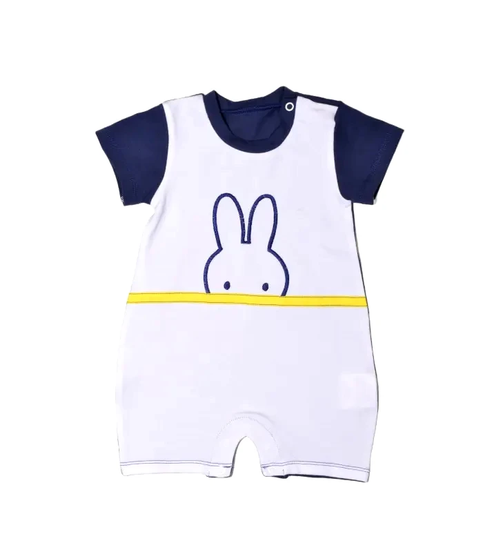 Baby Oliver Miffy Des.10 Φορμάκι Καλοκαιρινό Λευκό Με Κέντημα 9-12 Mηνών/74 Cm