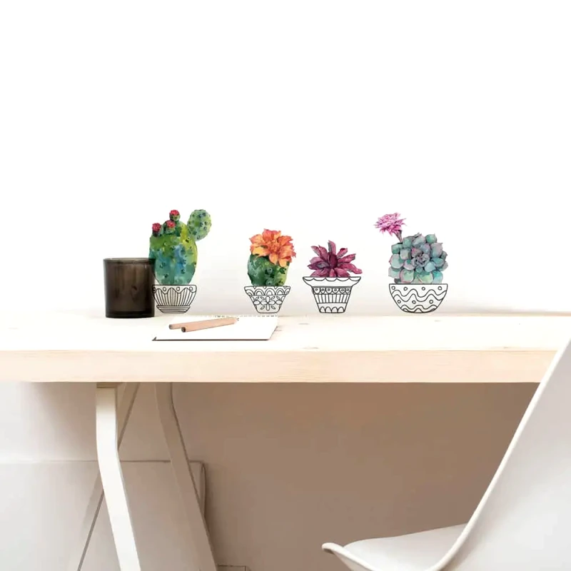 Ango Αυτοκόλλητα Τοίχου Βινυλίου Ango Cactus Vases 59181