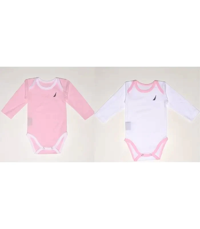 Baby Oliver Nautica Des.12 Εσώρουχα Σετ 2Τ 68 Εκ. Μακρύ Μανίκι Ροζ 100% Βαμβάκι Jersey