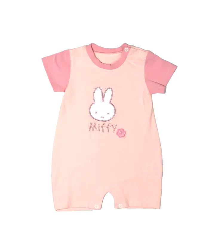 Baby Oliver Miffy Des.12 Φορμάκι Καλοκαιρινό Ροζ Ανοιχτό Με Κέντημα 9-12 Mηνών/74 Cm