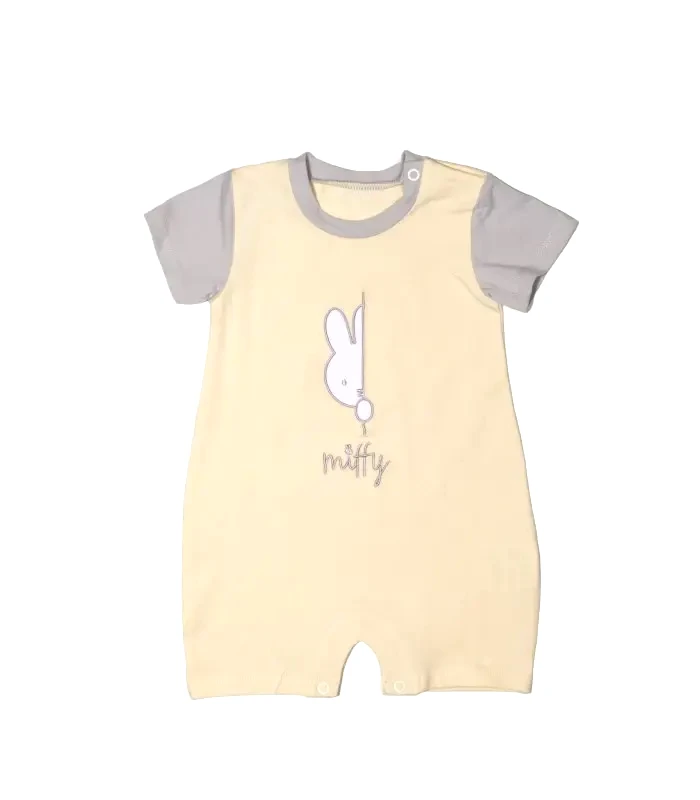 Baby Oliver Miffy Des.14 Φορμάκι Καλοκαιρινό Εκρού Με Κέντημα 9-12 Mηνών/74 Cm