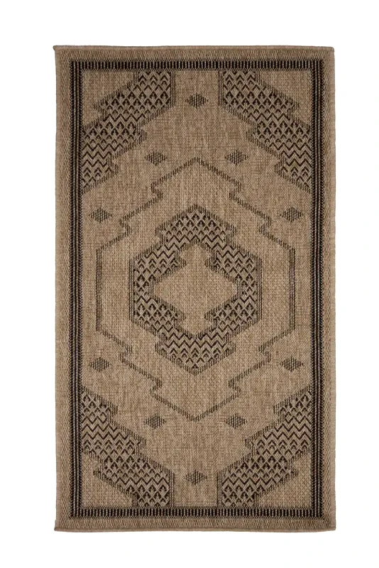 Royal Carpet Χαλί Διάδρομος Ψάθινο Royal Carpet Avanos 9010 Black 80x150
